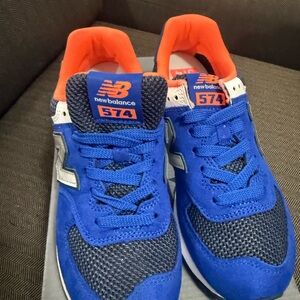New Balance Kids' Vibrant Blue and Orange Sneakers
